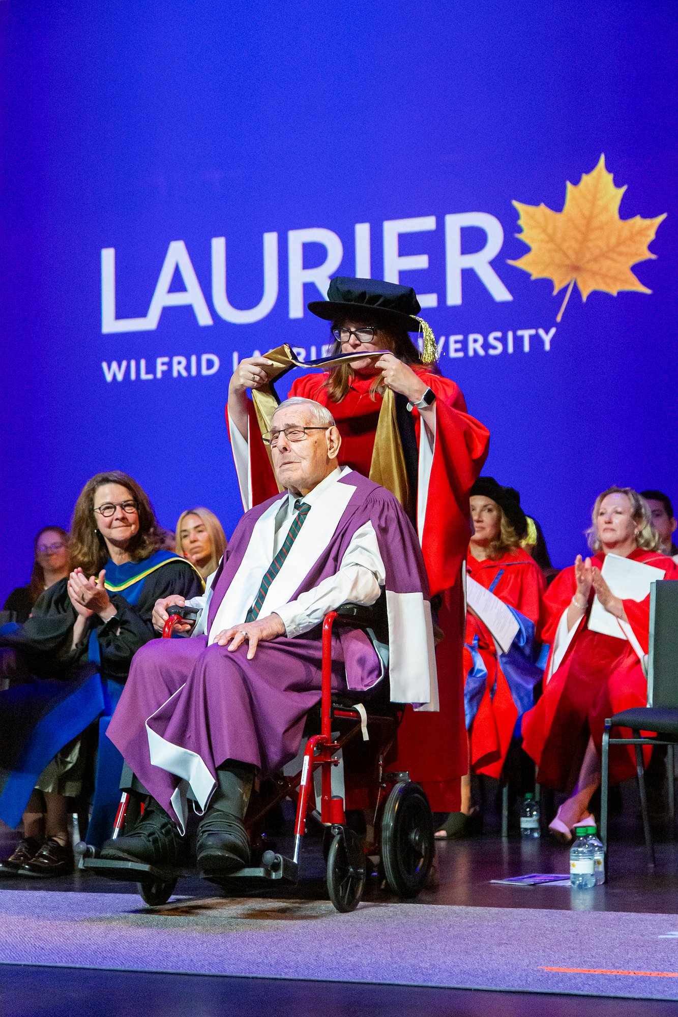 Hooding at graduation
