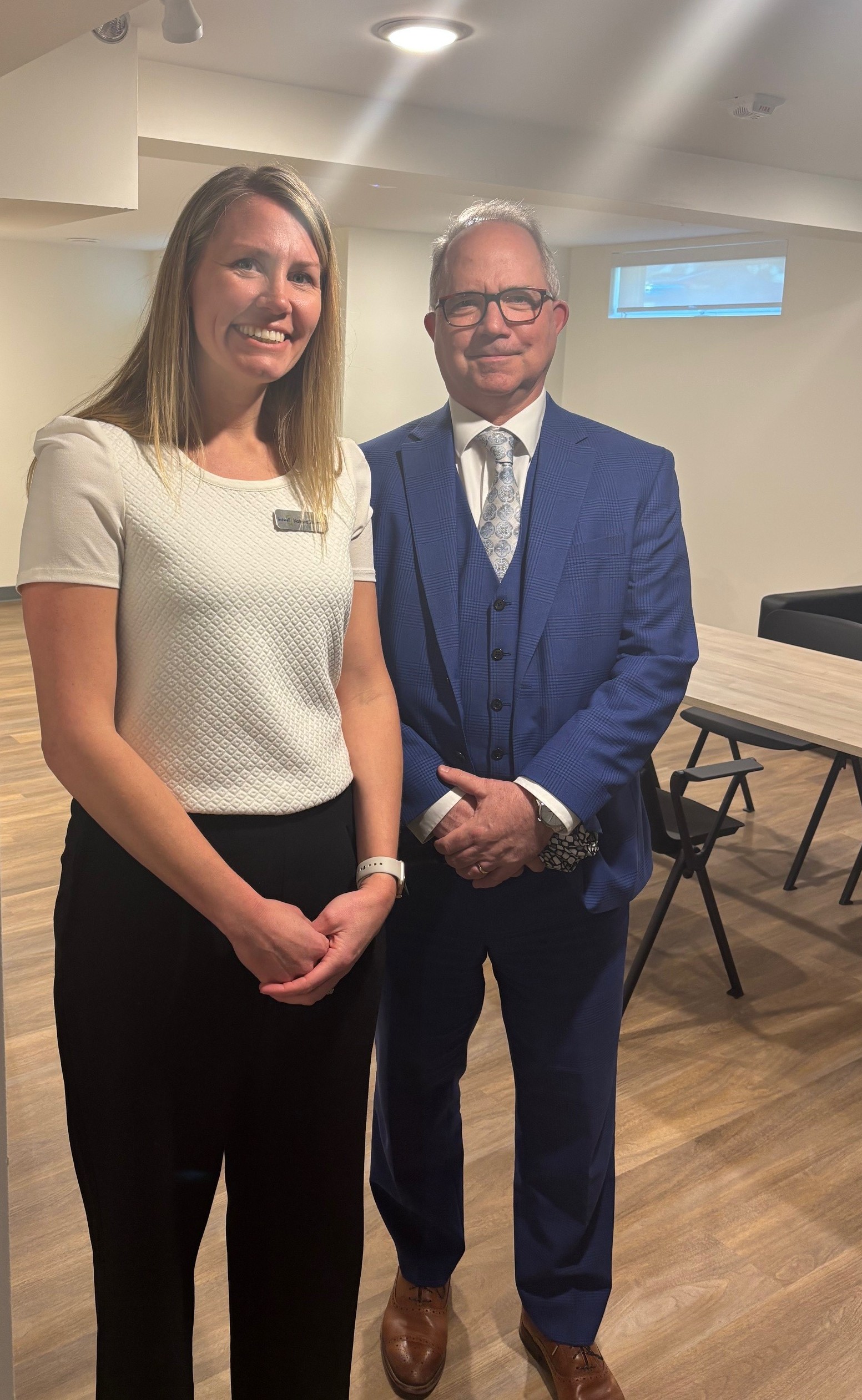Indwell Executive Director Natasha Thuemler and St. Joseph’s President and CEO Roy Butler