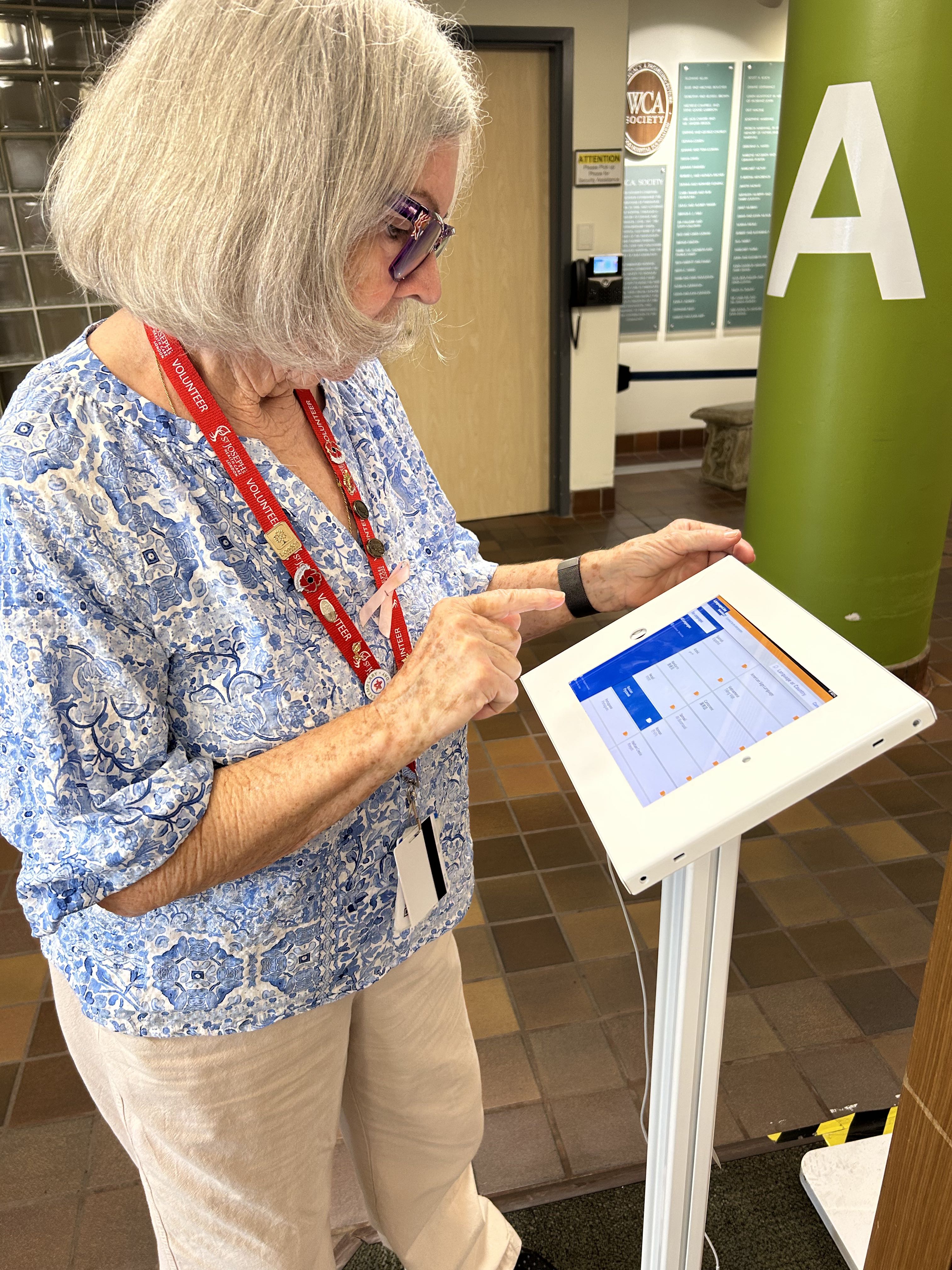 volunteer on ipad