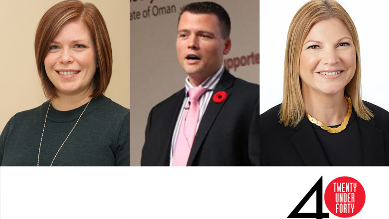 Headshots of the three St. Joseph's top 20 under 40 winners.