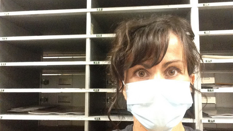 Mail clerk Betty Snider