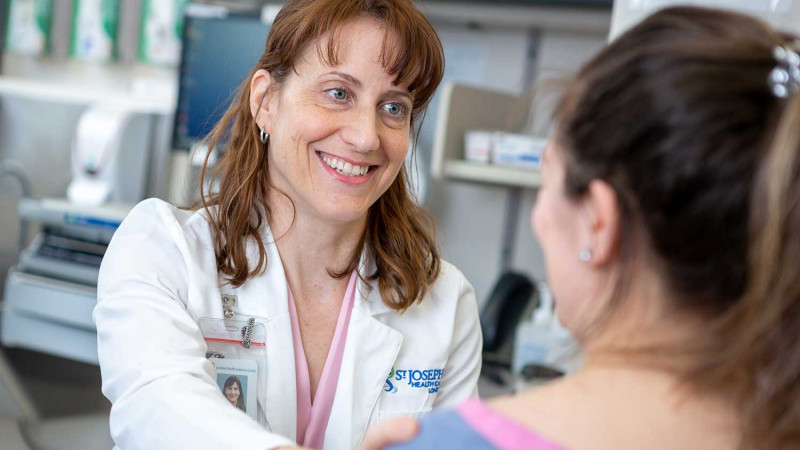 Dr. Muriel Brackstone and a patient