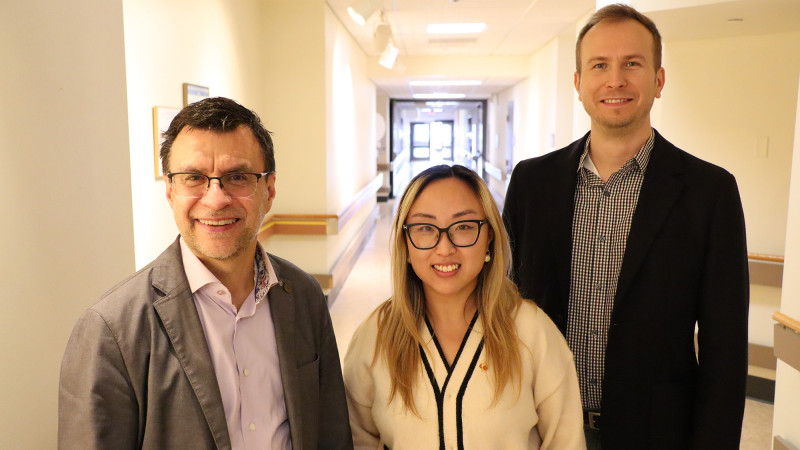 Left to Right: Dr. Don Richardson, Jenny Liu and Anthony Nazarov researched the effectiveness of Internet-Based Cognitive Therapy for adult Veterans and military population