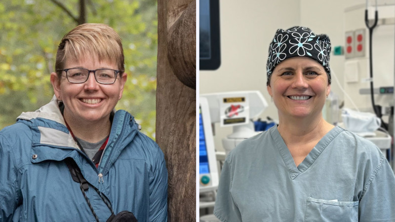 Profile photos of two nurses