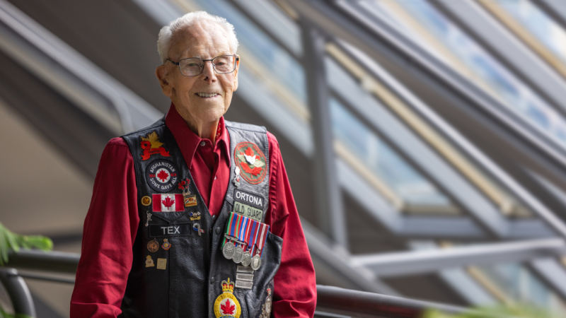 Patient Tex smiling at the camera