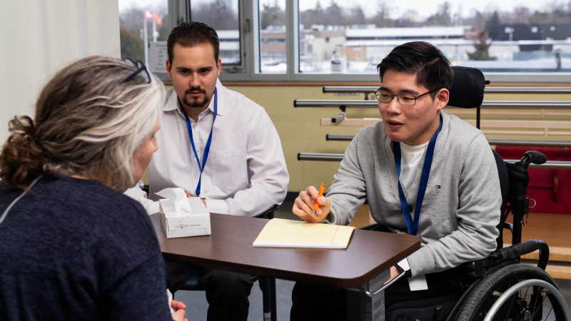 patient with care provider participating in IHTR