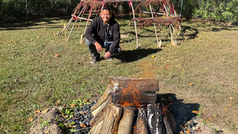 Derek Snake and the sweat lodge at Southwest