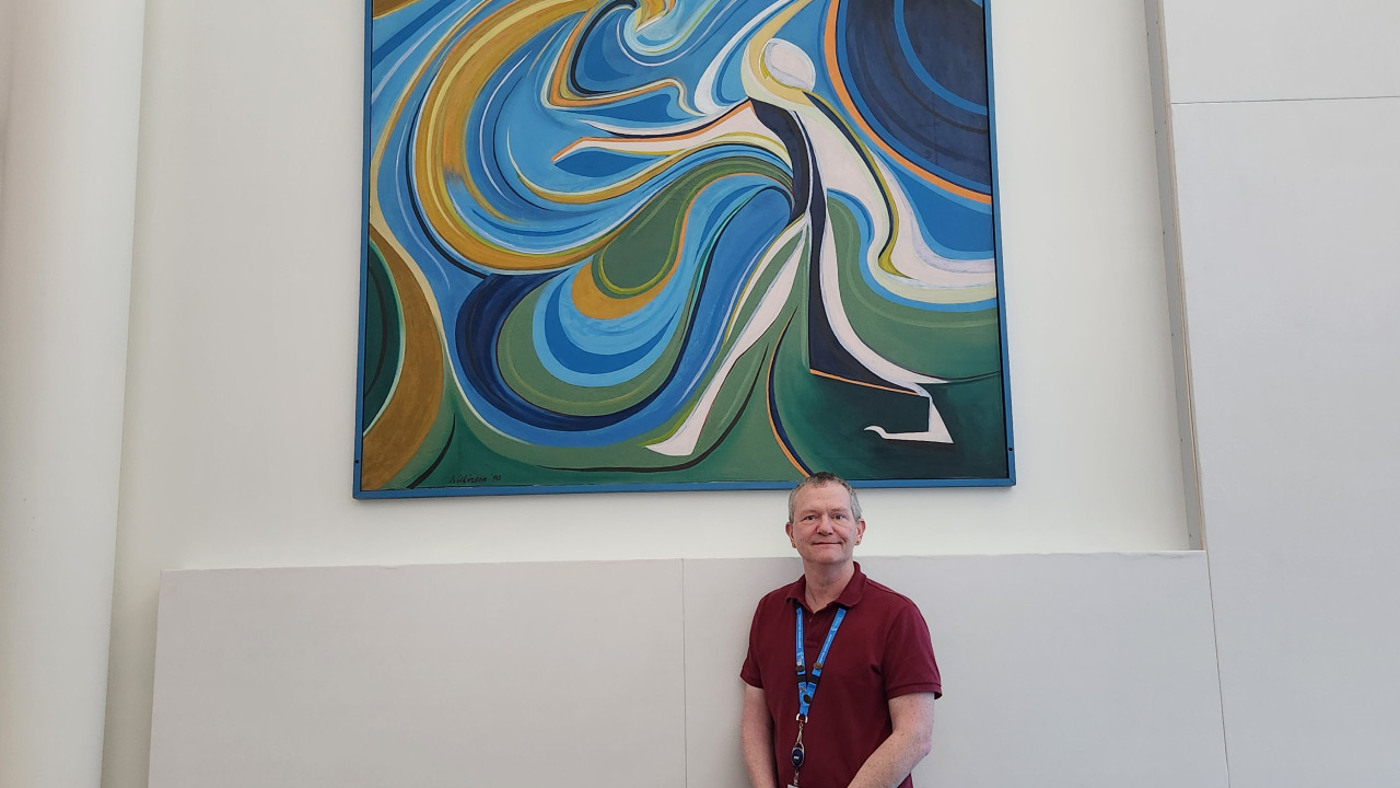 Stephen Yeo, Spiritual Care supervisor-educator, in the chapel at St. Joseph’s Southwest Centre for Forensic Mental Health Care.