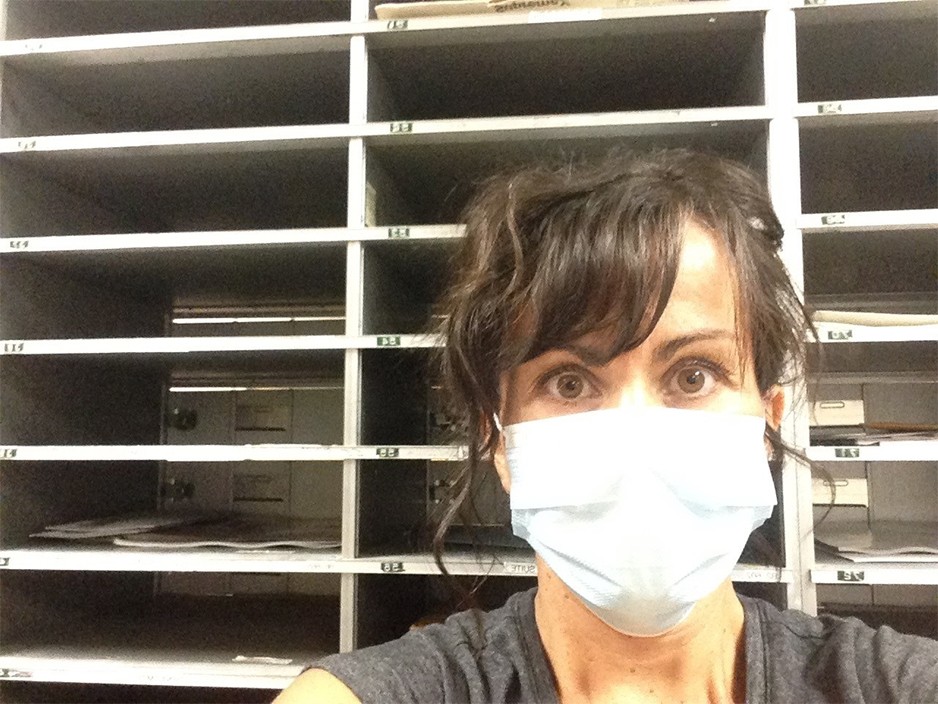 Mail clerk Betty Snider