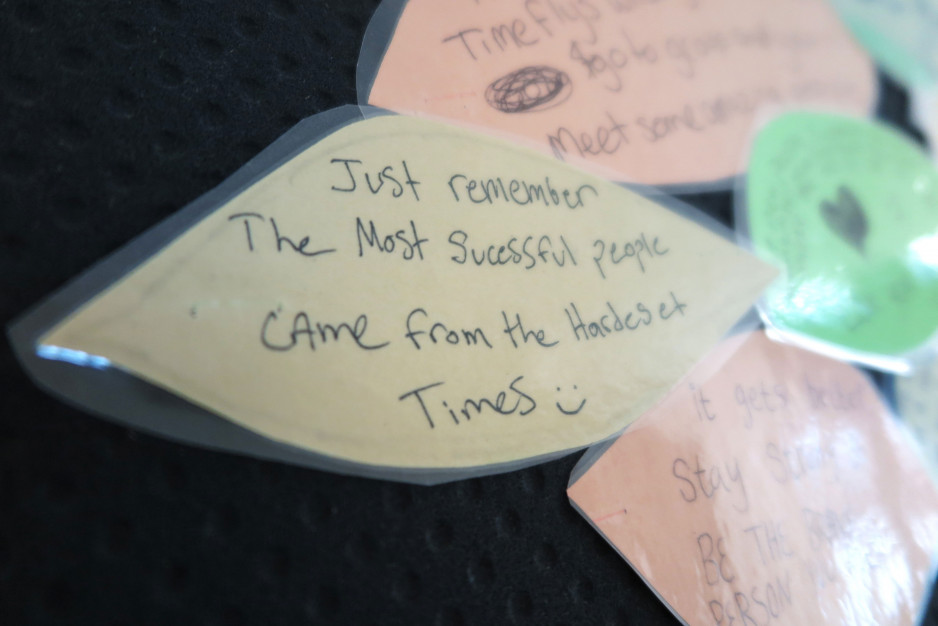 message reads: Just remember the most successful people come from the hardest times