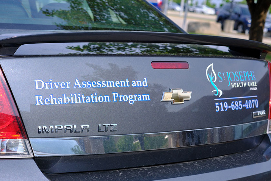 rear of car used in Driving Assessment Program