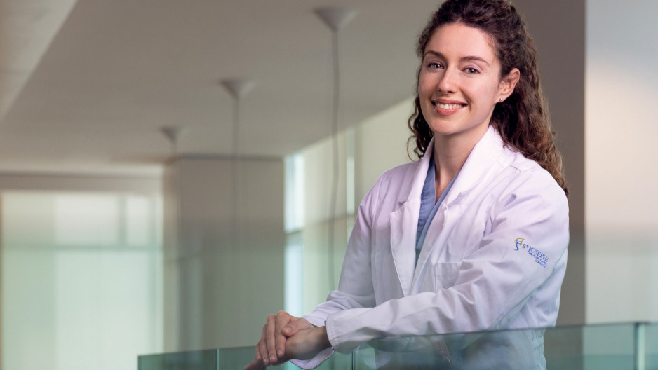 Dr. Ivanka Nebor wearing lab coat