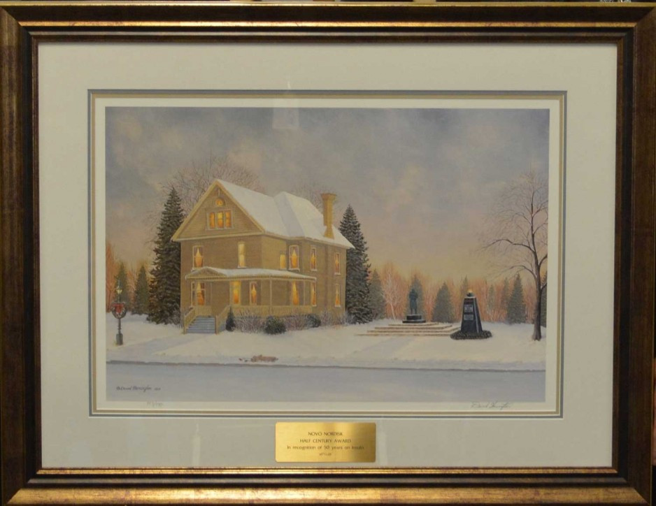 Novo Nordisk provides each Diabetes Half Century Award recipient with a framed print of London's Banting House.