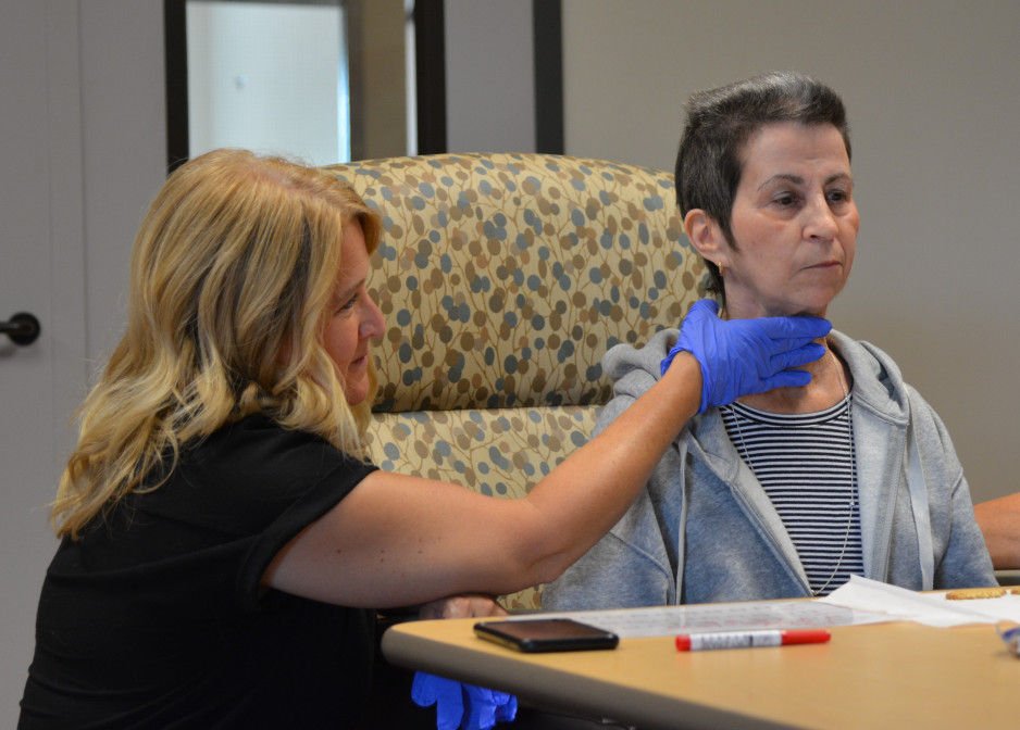 Judy (patient) and speech language pathologist