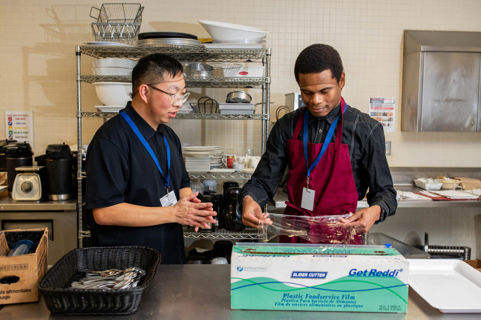 staff member working together