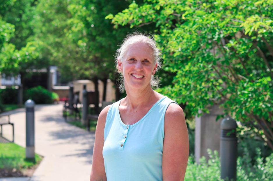 Sheila Ross smiling outside of St. Joseph's Health Care London