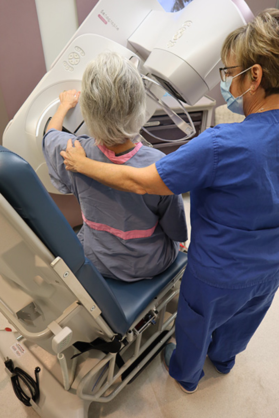 Woman in the Breast Care centre