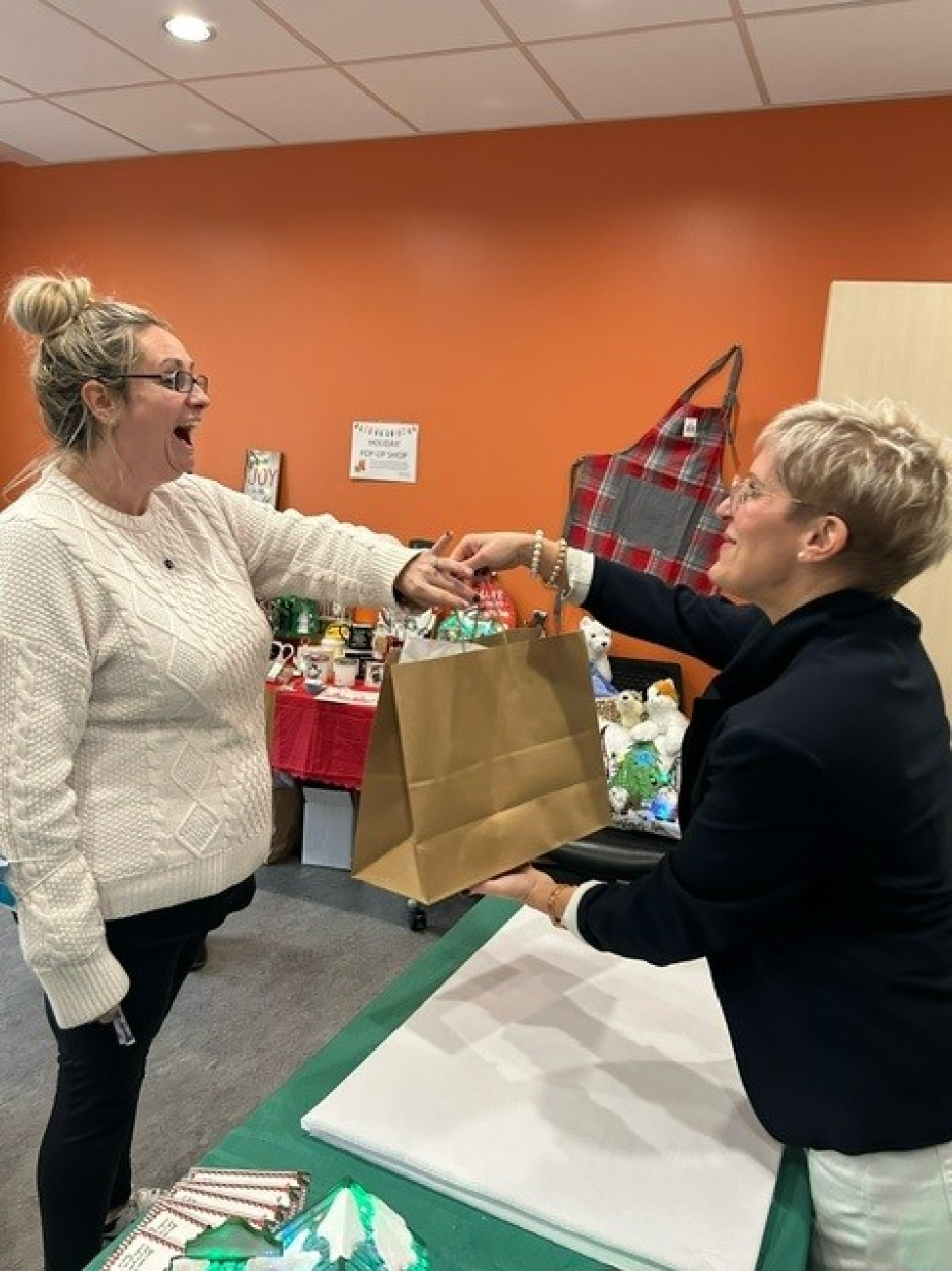 patient buying something at the hospital store