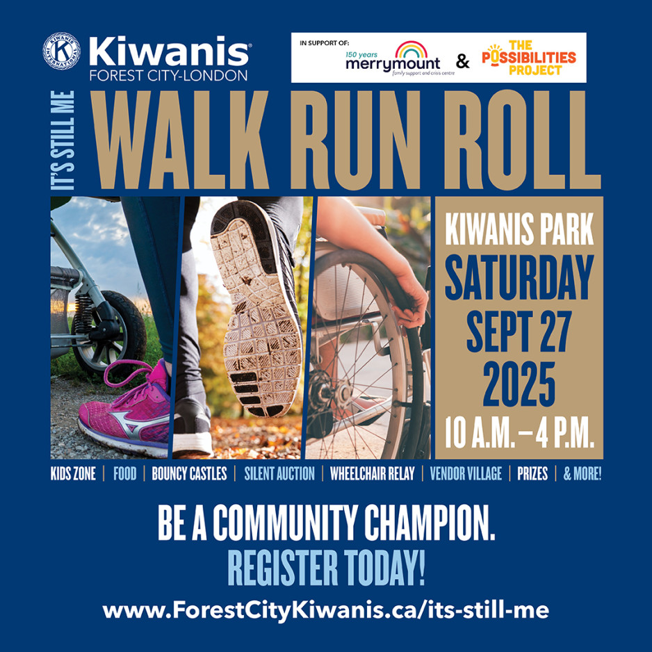 It's Me Walk Run Roll event, registration poster