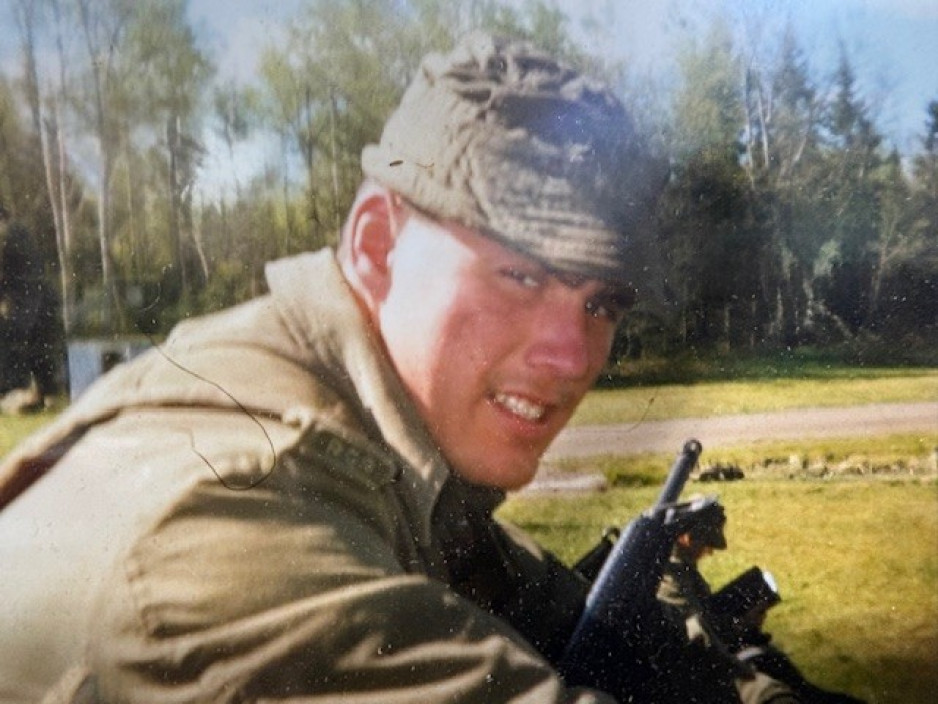 Darryl Burgess while he was serving in the army
