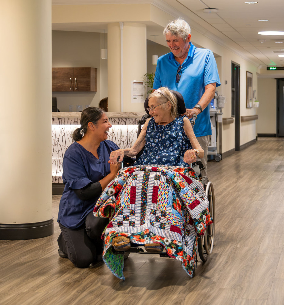 Mullins with PJ (RN) in palliative care