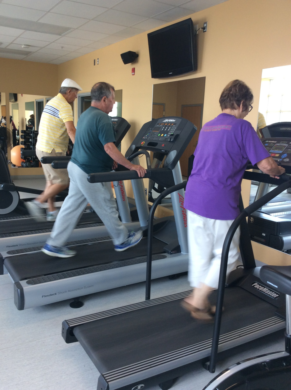 Participants performing physical tasks during the SYNERGIC Trial. 