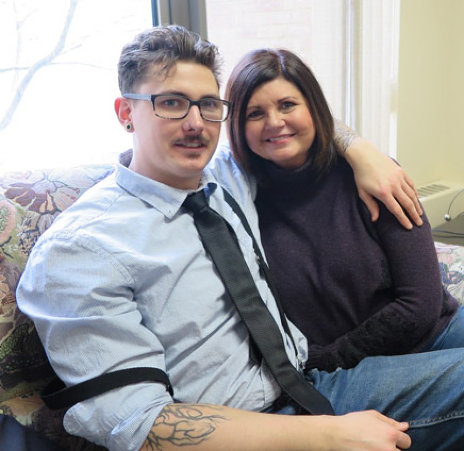 photo of Colton and his mother