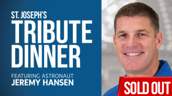 Astronaut Jeremy Hansen featured on a Tribute Dinner poster
