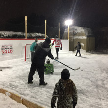 People playing ice hockey