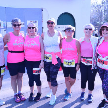 The 'Sole' Sisters Run for Retina team lined up for a photo