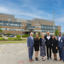 Ryan Finch with St. Joseph's leaders