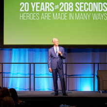 Ambassador Sullenberger on stage