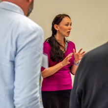 crowd at research openhouse