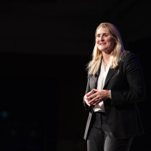Hayley Wickenheiser on stage