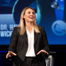 Hayley Wickenheiser on stage