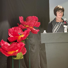 Sherry Frizzell, Clinical Director of Veterans Care Program, helps celebrate the 20th anniversary of the Operational Stress Injury (OSI) Clinic at Parkwood Institute.