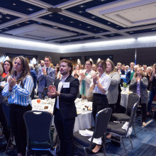 Crowd giving a standing ovation