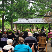 Packed crowd for a concert