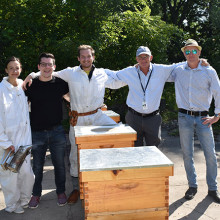 Group of researchers working on the honey bee probiotics project