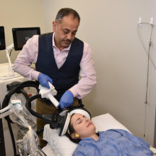 Dr. Amer Burhan and patient