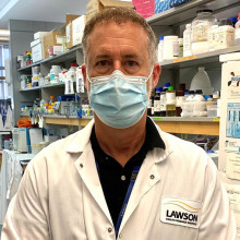 Dr. Douglas Fraser in the lab